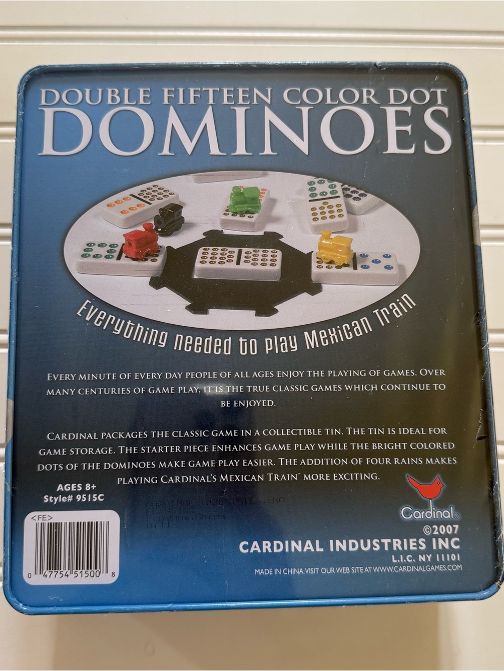 NWT Double Fifteen Color Dot Dominoes Set Mexican Train Brand New Sealed In Box